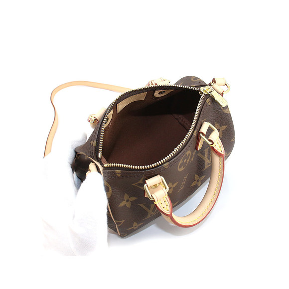 Louis Vuitton Monogram Nano Speedy Shoulder Bag Brown - Picture 6 of 8